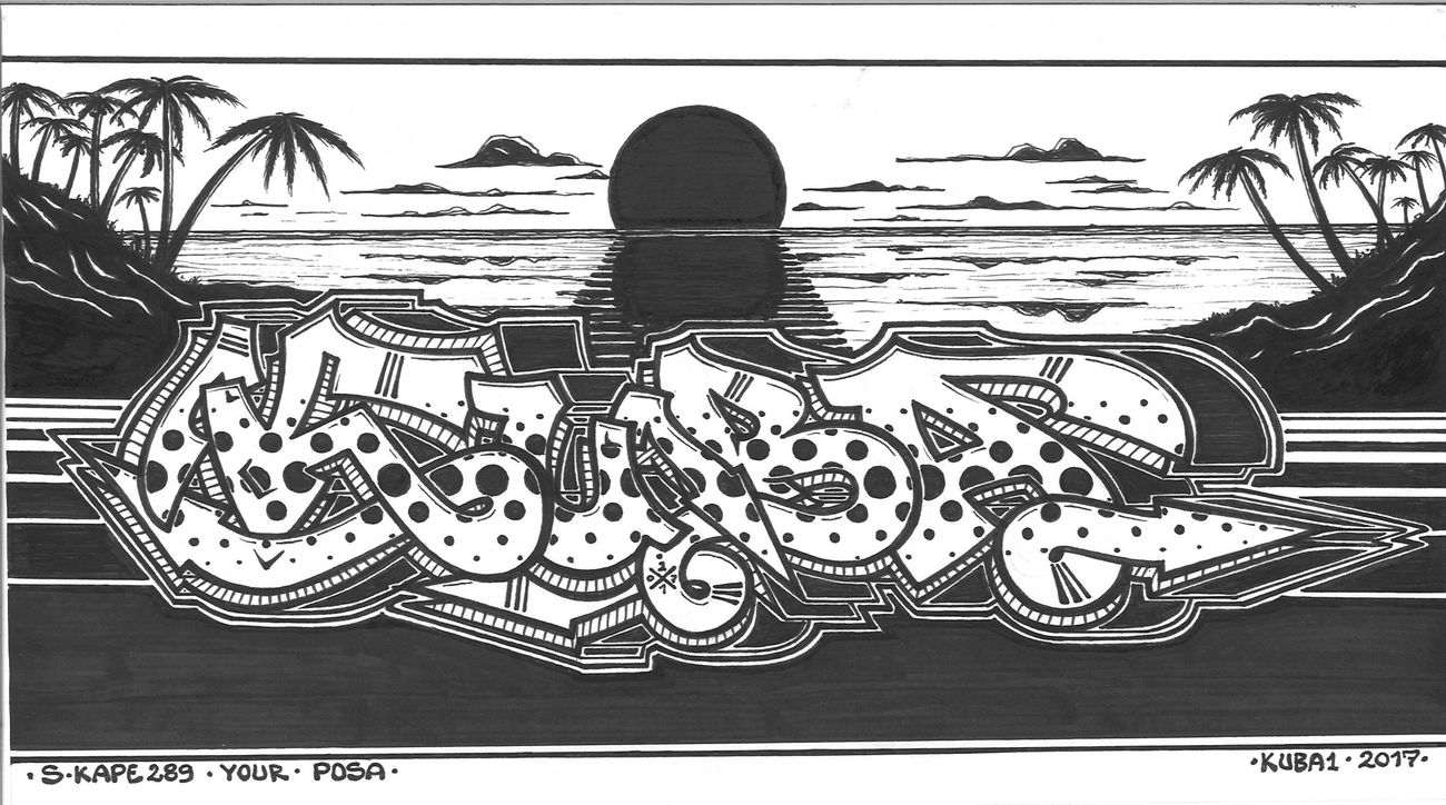 Graffiti Sketch - Photo by KUBA182 - kuba, pad, blacksunset (2017)