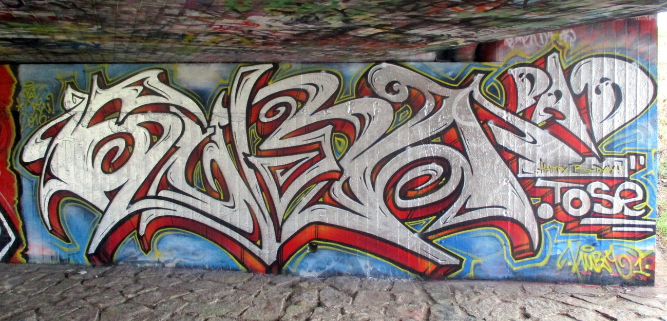 Graffiti Wall in Dresden - Photo by KUBA182 - kuba, tose, pad (2016)
