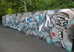 Graffiti Wall in Dresden - Photo by KUBA182 - Rowdy, Randy, Kuba (2017)