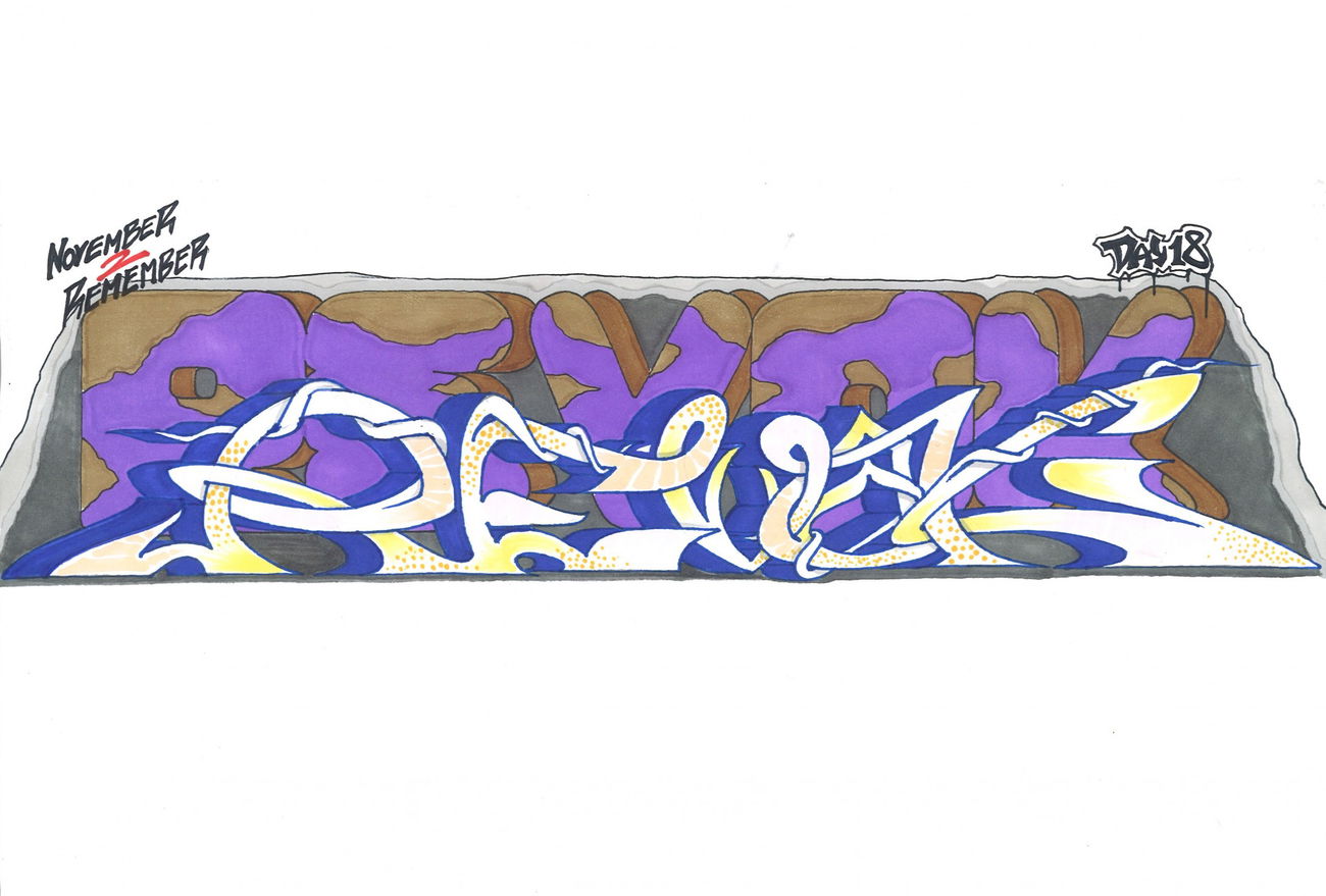 Graffiti Sketch - Photo by KUBA182 - kuba, revok (2017)