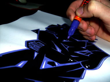 Graffiti Sketch in Brest - Photo by KVNSXR