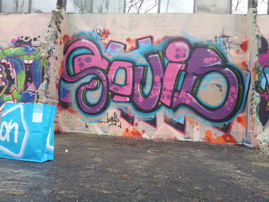 Graffiti Wall - Photo by Kaeseraspel - Squids (2014)