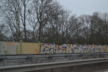 Graffiti Bombing in Oldenburg - Photo by Kaeseraspel - GREAT, AVEC, EMIL