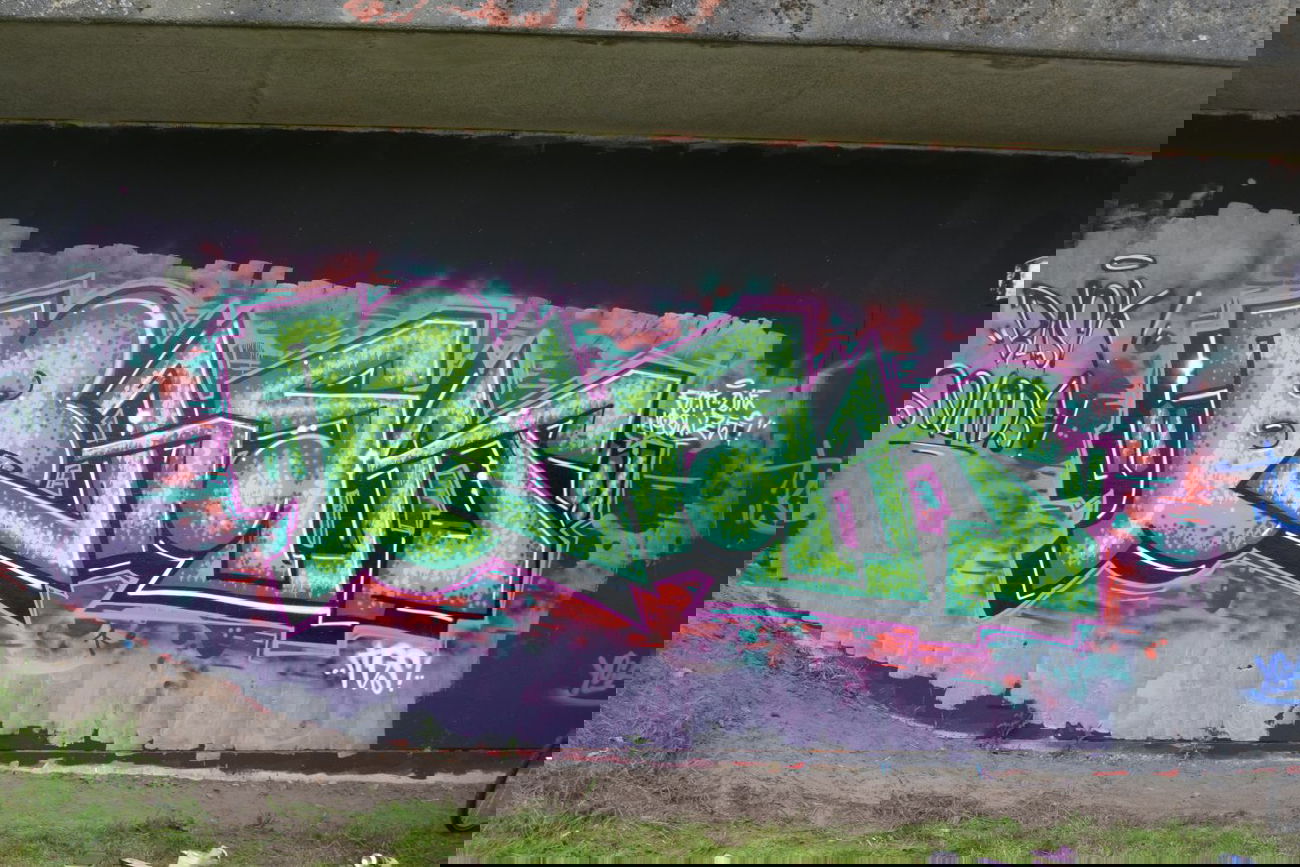 Graffiti Wall in Oldenburg - Photo by Kaeseraspel - Bask (2014)