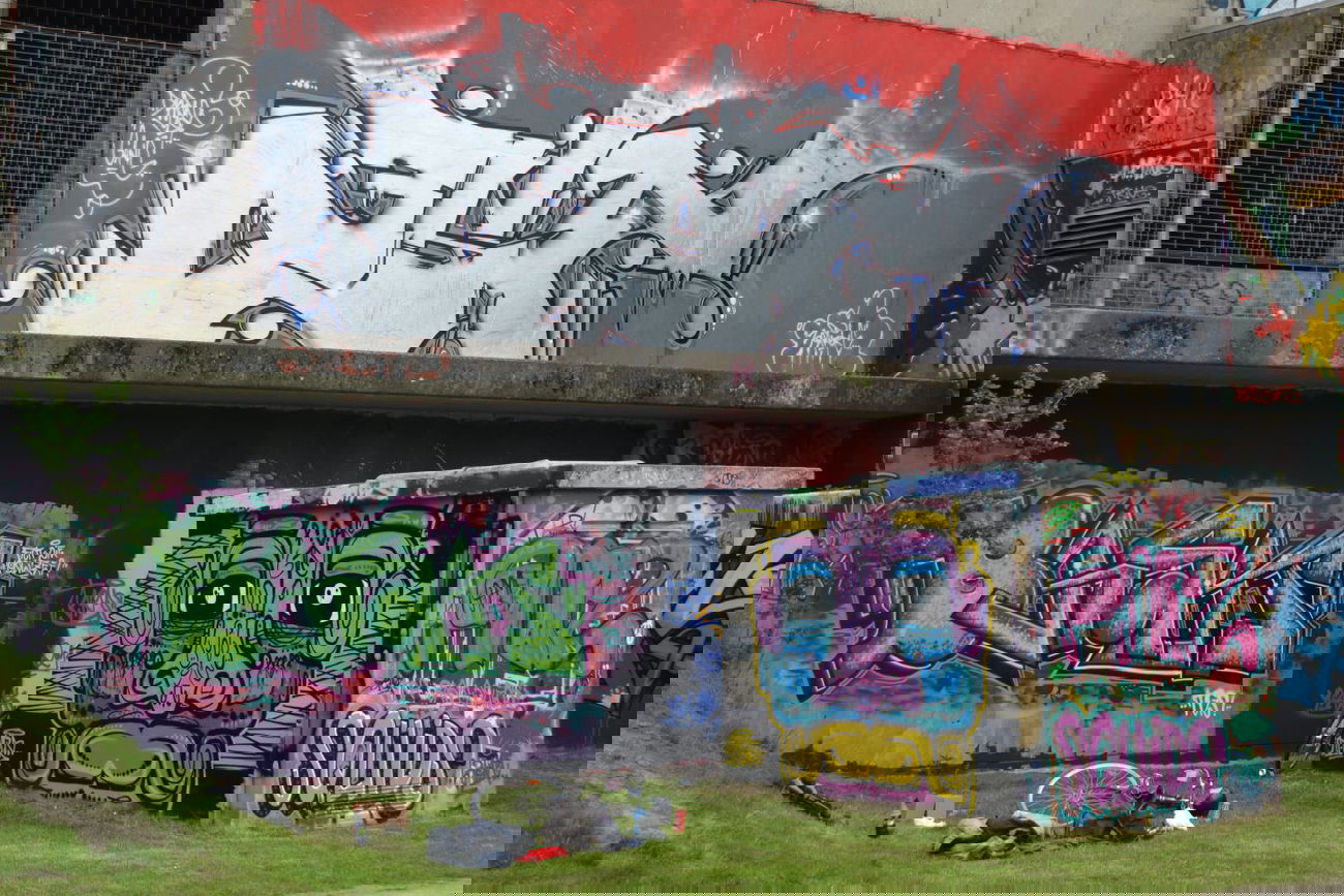 Graffiti Wall in Oldenburg - Photo by Kaeseraspel - Bask, 3st, AmZug (2014)