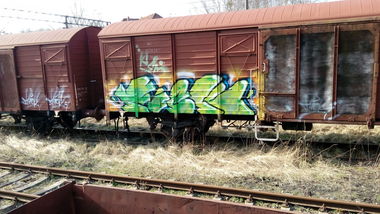 Graffiti Train - Photo by Kaesu - Tick, psm
