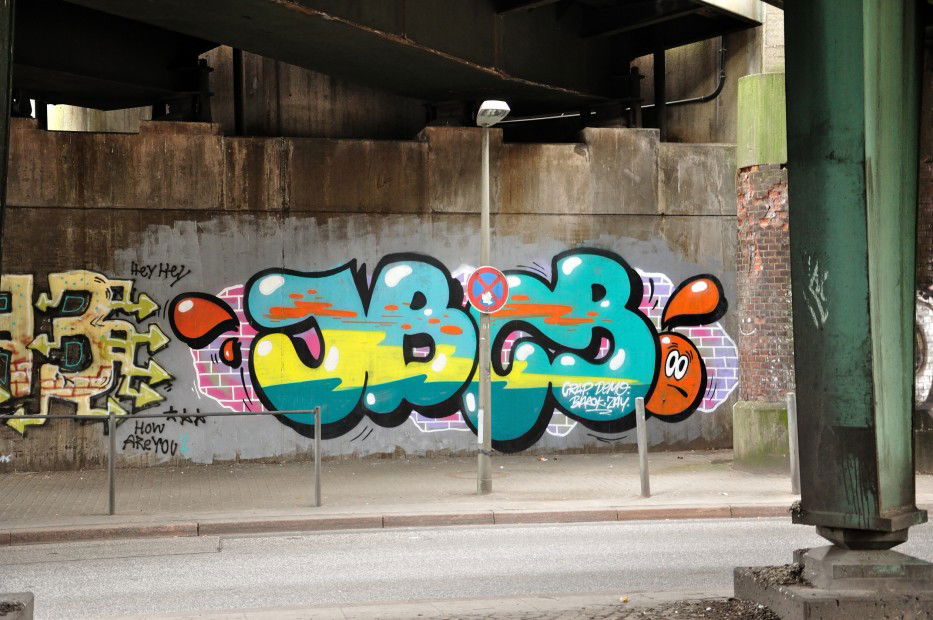 Graffiti Wall in Hamburg - Photo by Karlo_Kolambo - JBCB, Altona, Hamburg (2012)