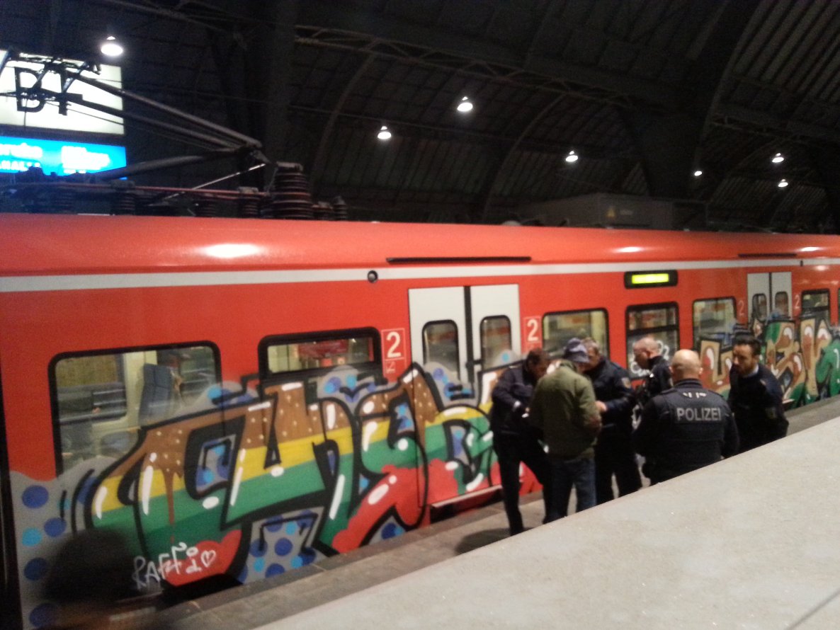Graffiti Train - Photo by KarlsruhCheckt - husk, samo, bundestoys (2014)