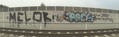 Graffiti Bombing in München - Photo by Karlstoast - Melor, rock, bentley (2013)