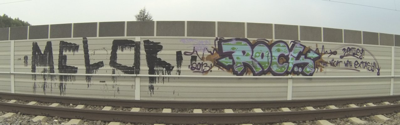 Graffiti Bombing in München - Photo by Karlstoast - Melor, rock, bentley (2013)