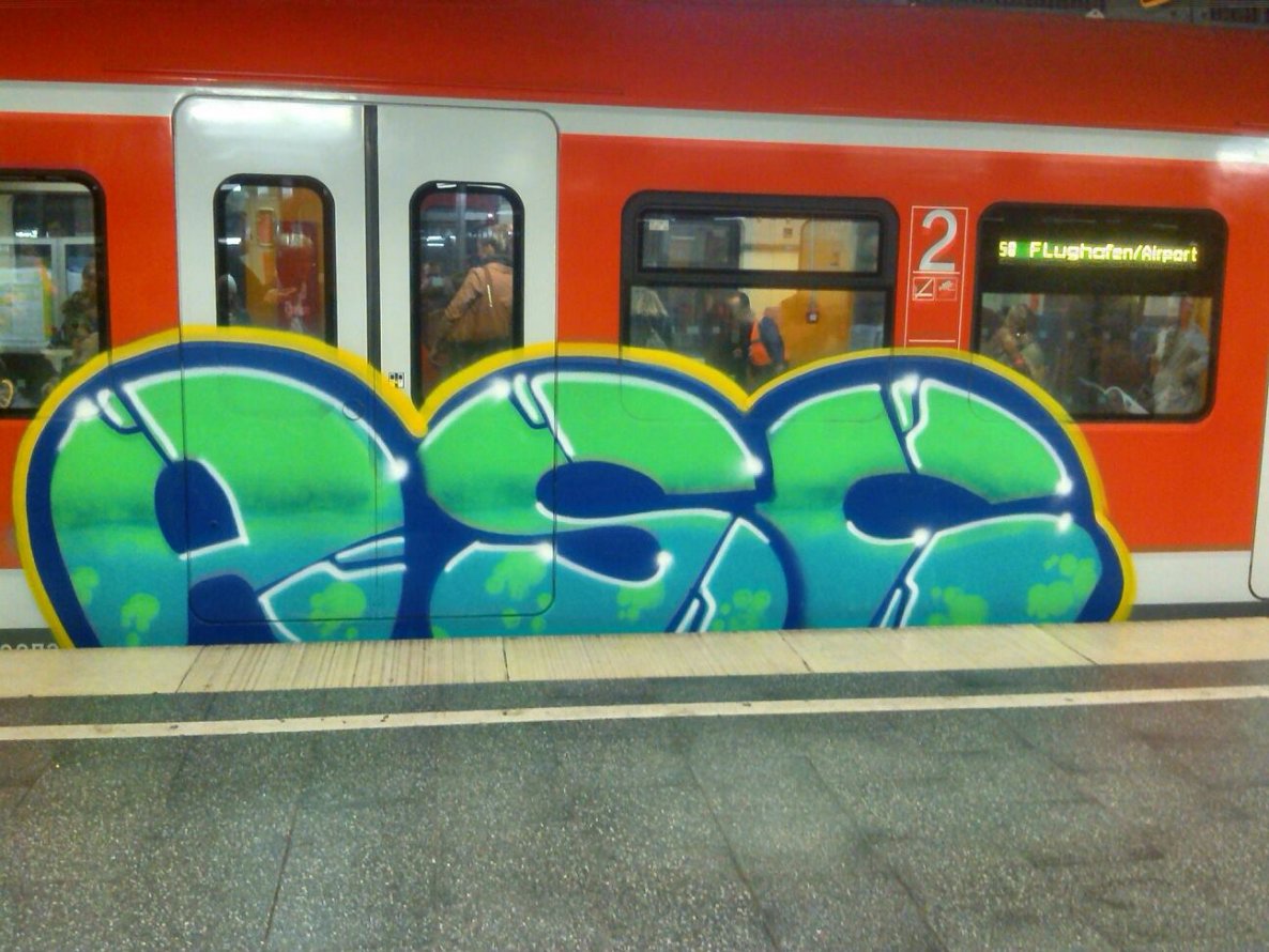 Graffiti Train in München - Photo by Karlstoast - asc, train, munich (2013)