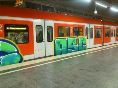 Graffiti Train in München - Photo by Karlstoast - asc, train, munich (2013)
