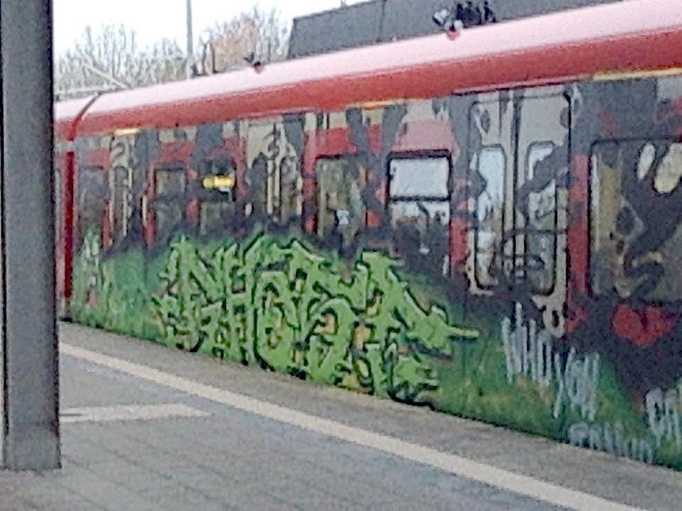 Graffiti Train in München - Photo by Karlstoast - ghost, yard, wk (2013)