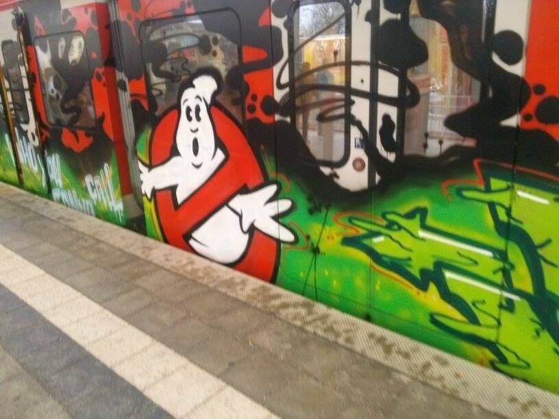 Graffiti Train in München - Photo by Karlstoast - ghost, yard, wk (2013)