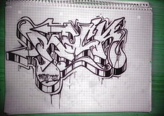 Graffiti Sketch in Hamburg - Photo by Karlstoast - rock, battle, snack (2013)