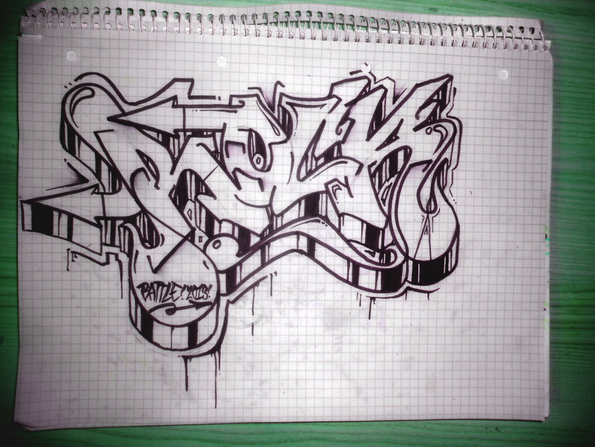 Graffiti Sketch in Hamburg - Photo by Karlstoast - rock, battle, snack (2013)