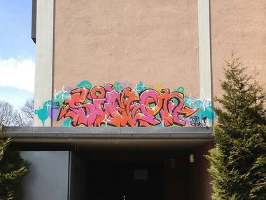 Graffiti Bombing in Dachau - Photo by Karlstoast - R.I.P., SIMON (2013)