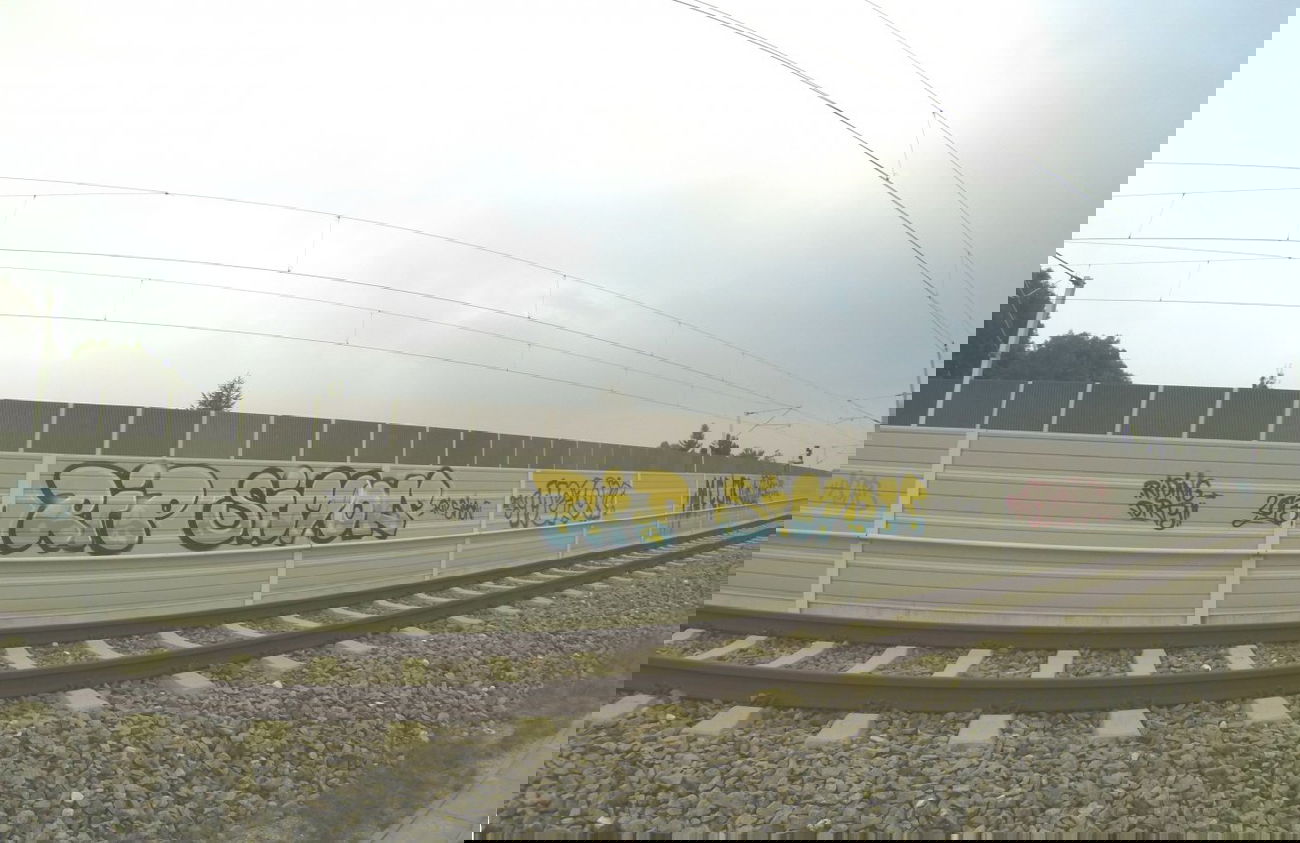 Graffiti Bombing in Dachau - Photo by Karlstoast - R.I.P., SIMON (2013)