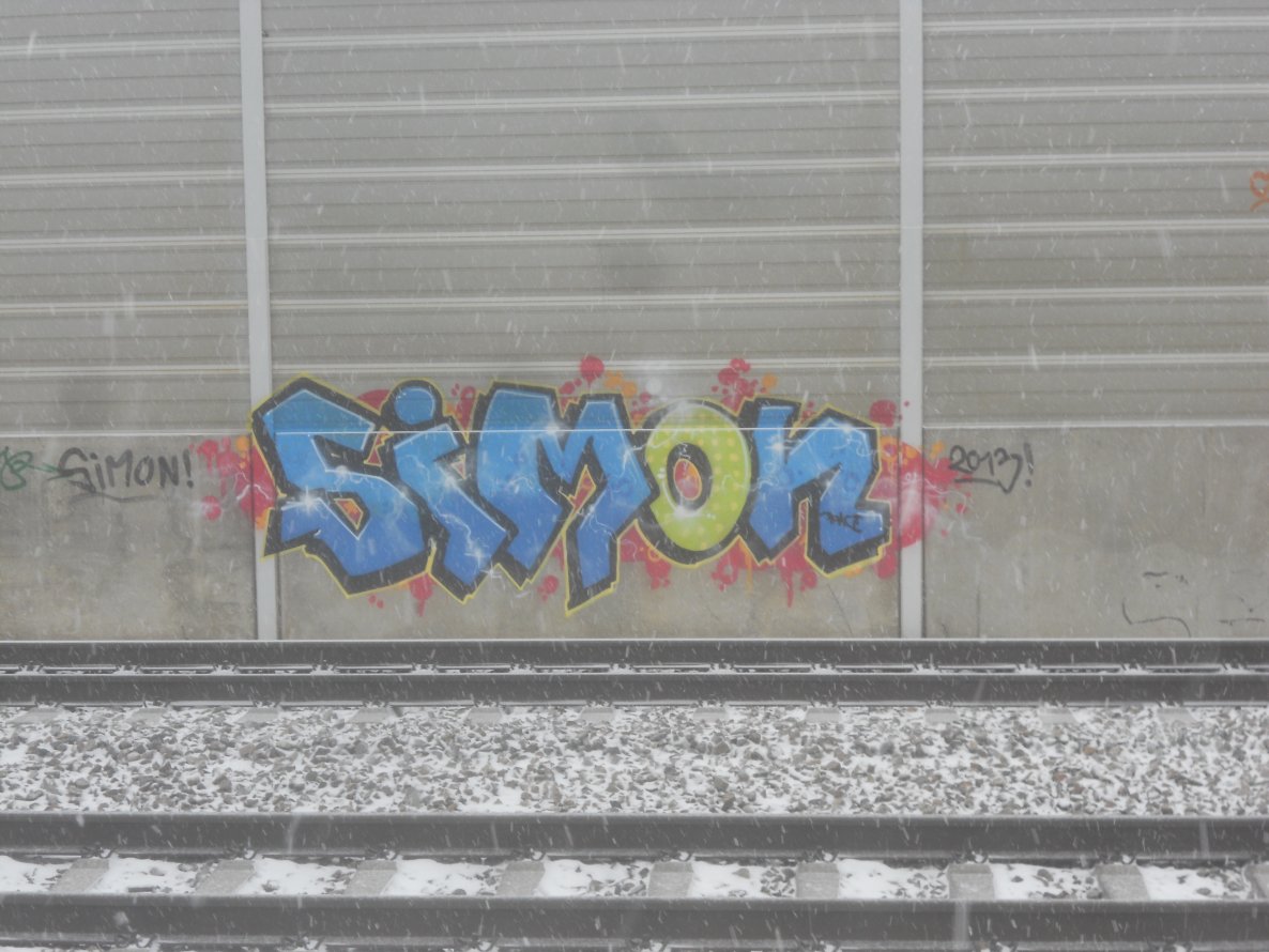 Graffiti Bombing in Dachau - Photo by Karlstoast - R.I.P., SIMON (2013)