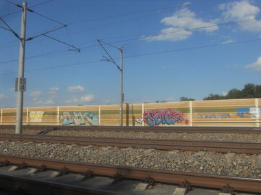 Graffiti Bombing in Dachau - Photo by Karlstoast - R.I.P., SIMON, wk (2013)