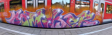 Graffiti Train in München - Photo by Karlstoast - comiker (2009)