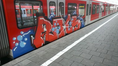 Graffiti Train in München - Photo by Karlstoast - rgs, rangers, train (2013)