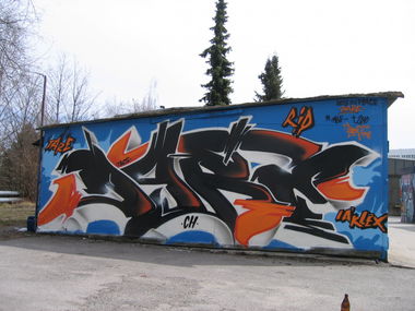 Graffiti Wall - Photo by Karlstoast - dare, crow, one