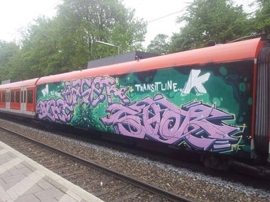 Graffiti Train in München - Photo by Karlstoast - jager, bert, wk (2014)