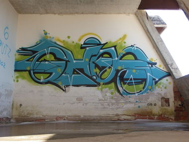 Graffiti Wall in München - Photo by Karlstoast - ghos, chos, dachau (2014)