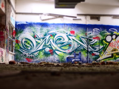 Graffiti Wall in München - Photo by Karlstoast - omen, dachau, munich (2015)