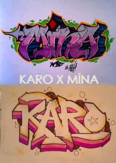 Graffiti Sketch in Izmir - Photo by Karo - exchange, Karo, Mina (2013)