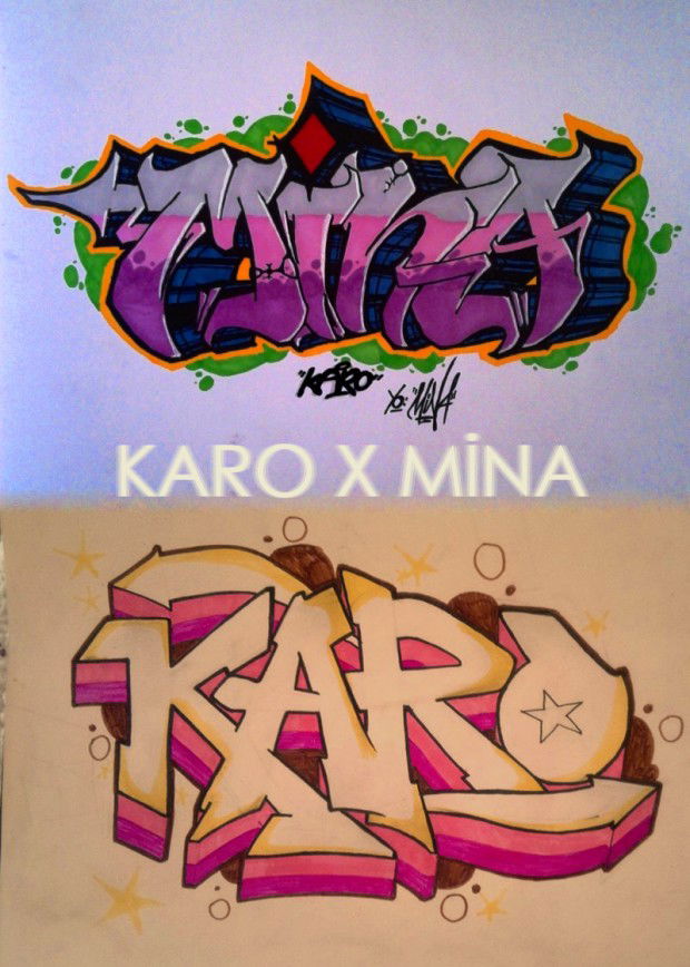 Graffiti Sketch in Izmir - Photo by Karo - exchange, Karo, Mina (2013)