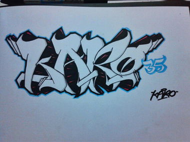 Graffiti Sketch in Eskisehir - Photo by Karo - karo, 2013, sketch (2013)