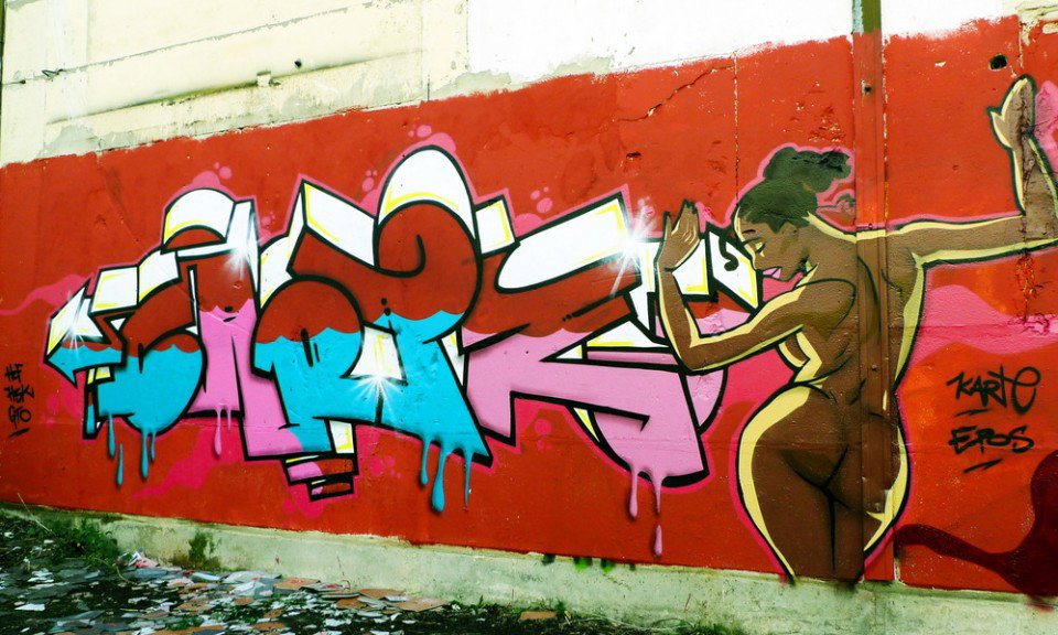 Graffiti Wall in Berlin - Photo by Karte - Carte, Karte, HSK