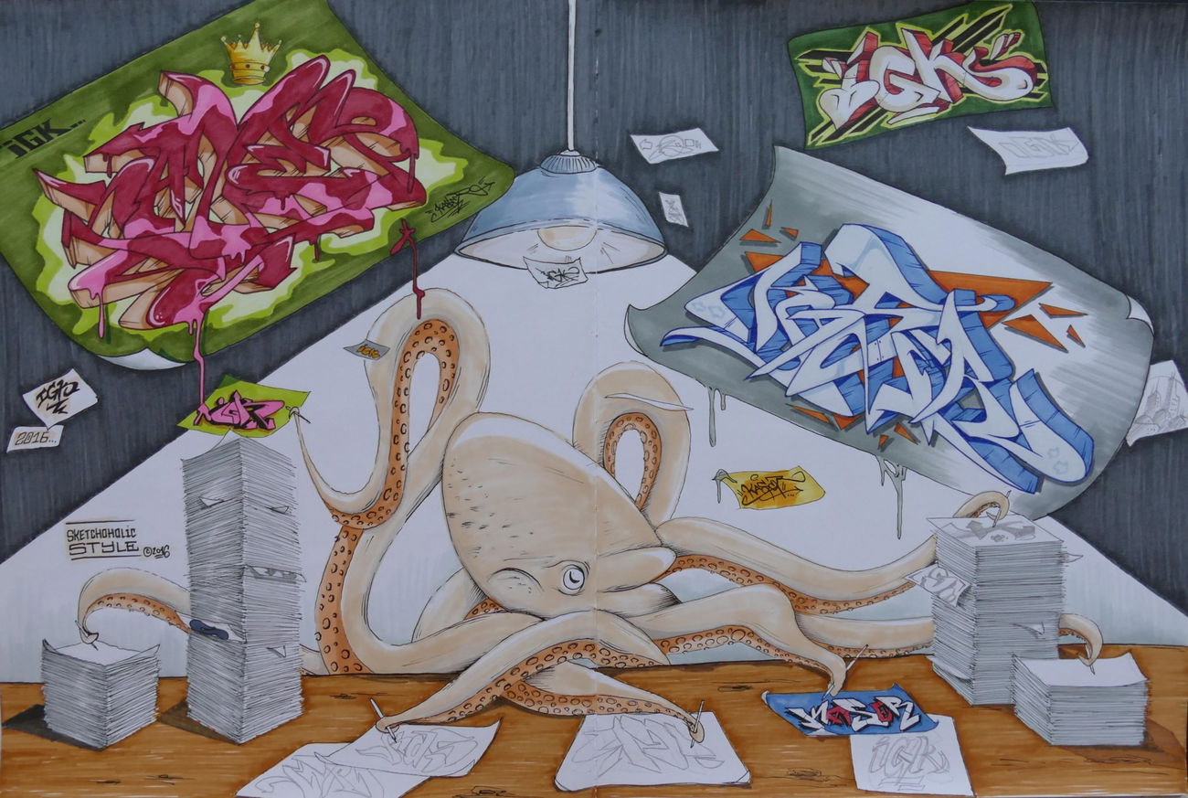 Graffiti Sketch - Photo by KaserIGK (2016)