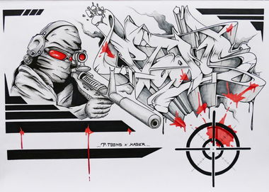 Graffiti Sketch - Photo by KaserIGK (2016)