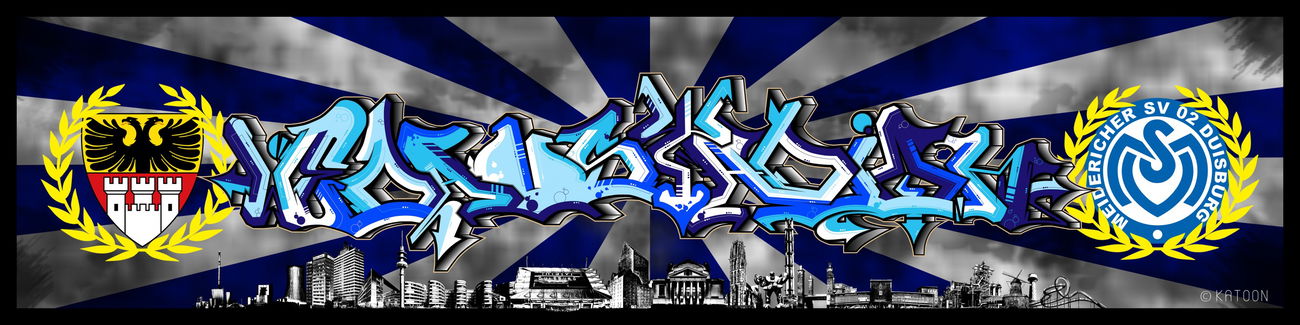 Graffiti Wall - Photo by Katoon - Wedaustadion, MSV, Duisburg (2016)