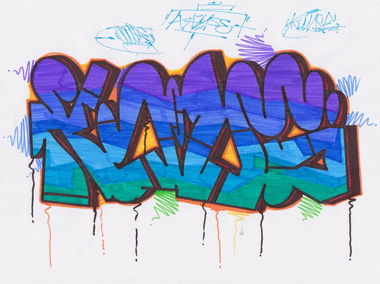 Graffiti Sketch in Zaporizhzhya - Photo by KauS