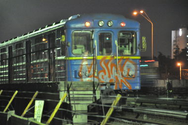 Graffiti Train in Kyiv - Photo by Kawe