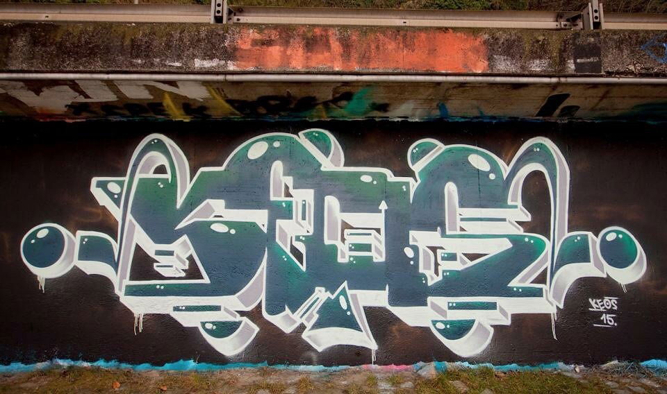 Graffiti Wall - Photo by Keos - keos, onetwocrew, graffiti (2015)