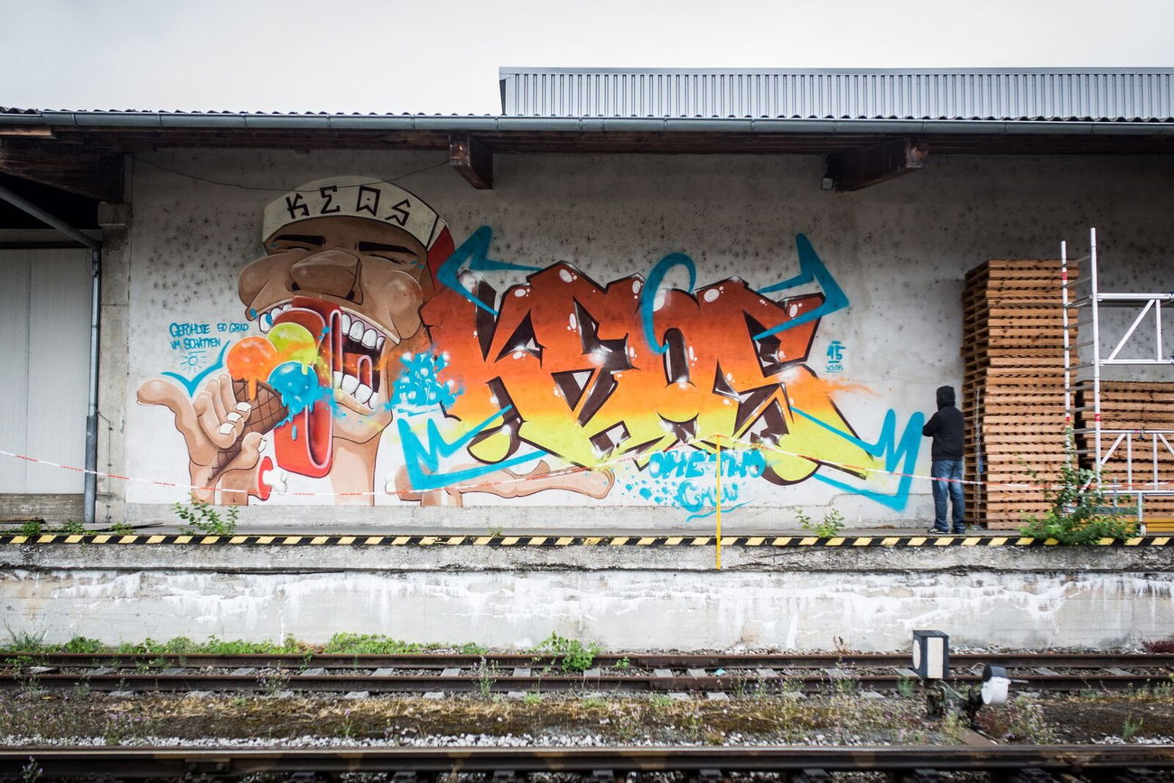 Graffiti Wall - Photo by Keos - keos, onetwocrew, muralharbour (2015)