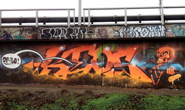 Graffiti Wall - Photo by Keos - keos, onetwocrew, wien (2016)