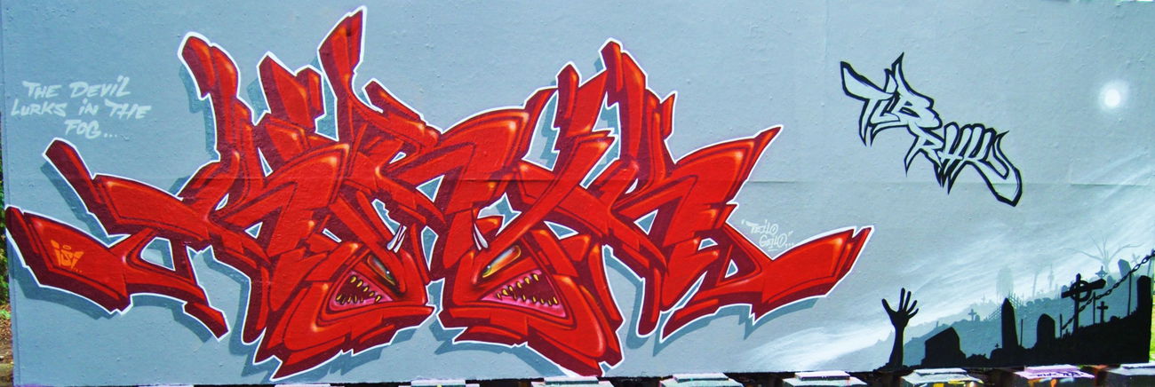 Graffiti Wall - Photo by Kerock - KEROK, TLB, RHK (2014)