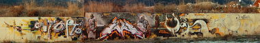 Graffiti Wall in Xanthi - Photo by Kert - kert, jnb, azer (2011)