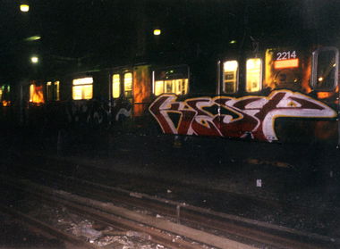 Graffiti Train - Photo by Kest - kest, new, york (2002)