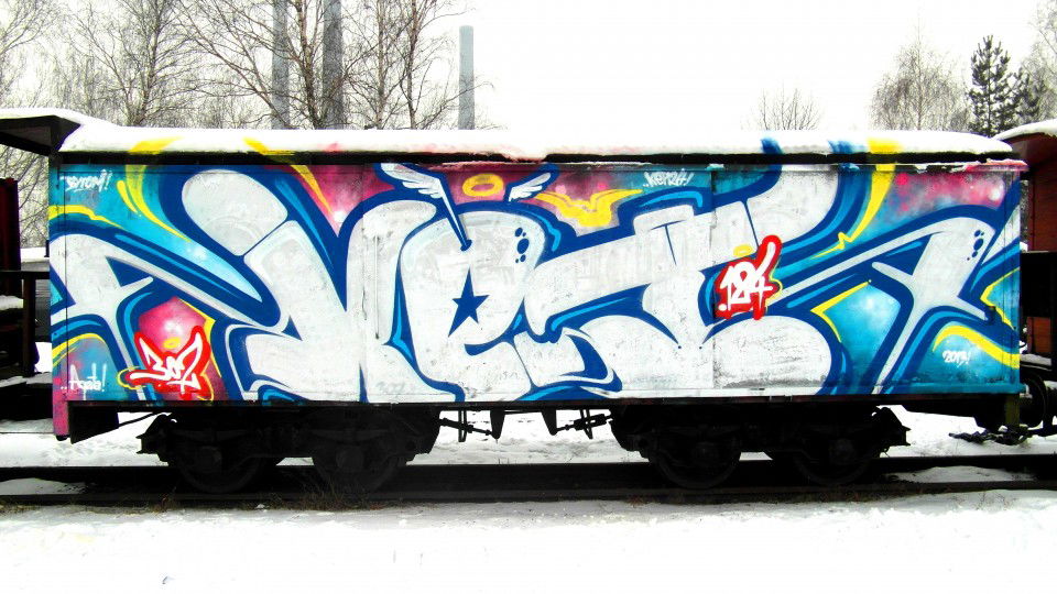 Graffiti Train in Poland - Photo by Ket124 (2013)
