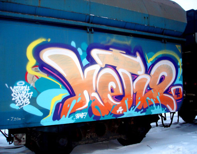 Graffiti Train in Poland - Photo by Ket124