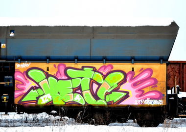 Graffiti Train in Poland - Photo by Ket124