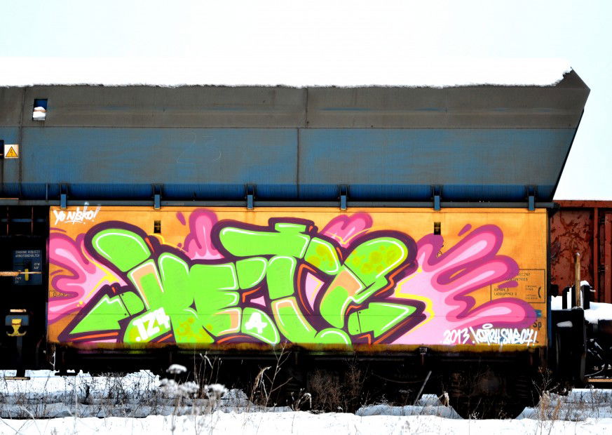 Graffiti Train in Poland - Photo by Ket124