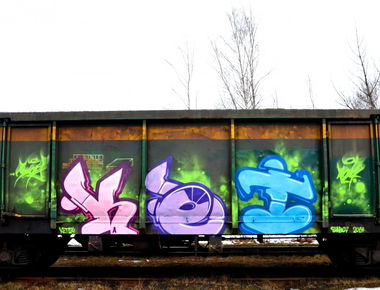 Graffiti Train in Poland - Photo by Ket124